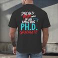 Proud Mom PhD Doctoral Graduation Doctorate Degree Men's Back Print T-Shirt