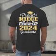Proud Niece Of 5th Grade Graduate 2024 Elementary Graduation Men's Back Print T-Shirt