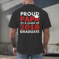 Proud Papa Of A Class Of 2018 Graduate Shirt Graduation Men's Back Print T-Shirt