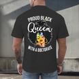 Proud Queen PhD Doctorate Degree Graduation Woman Girl Men's Back Print T-Shirt