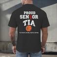 Proud Senior Tia 2026 Graduation Basketball Player Men's Back Print T-Shirt