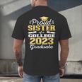Proud Sister Of 2023 College Graduate Family 23 Graduation Men's Back Print T-Shirt