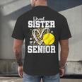 Proud Sister Of A 2026 Senior Softball Graduation Leopard Men's Back Print T-Shirt