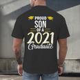 Proud Son Of A 2021 Graduate Graduation Clothes MBA PhD Men's Back Print T-Shirt