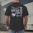 Proud Space Force Uncle Space Force Graduation Tee Men's Back Print T-Shirt