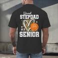 Proud Stepdad Of A 2026 Senior Basketball Graduation Leopard Men's Back Print T-Shirt