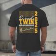 Proud Twin Of a 2025 Graduate Grad Prom Graduation Squad 25 Men's Back Print T-Shirt