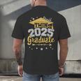 Proud Twin Of a 2025 Graduate Team 25 Senior Graduation Men's Back Print T-Shirt