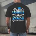 Proud Uncle Of Two 2024 Graduate Class 2024 Graduation Men's Back Print T-Shirt
