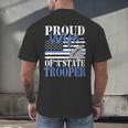 Proud Wife Of a State Trooper Police Officer Graduation Men's Back Print T-Shirt