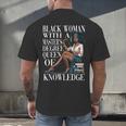 Queen Masters Degree Graduation Educated Melanin Grad Men's Back Print T-Shirt