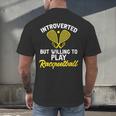 Racquetball Player Introvert Racquetball Men's Back Print T-Shirt Racquetball Player Introvert Racquetball Men's Back Print T-Shirt