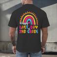 Rainbow Last Day Of 2nd Grade Teacher Student Graduation For Men Women Kids Men's Back Print T-Shirt