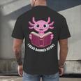 I Read Banned Books Axolotl Reading Men's Back Print T-Shirt