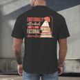 Reader Bookworm Fictional Character Reading Introvert Men's Back Print T-Shirt
