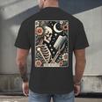 The Reader Tarot Card Skeleton Reading Book Bookworm Bookish Men's Back Print T-Shirt