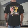 Reading 67 Teacher Six Seven Reading 6 7 Book Lover Men's Back Print T-Shirt