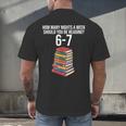 Reading Book Teacher 67 Six Seven Meme Men's Back Print T-Shirt