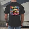 Reading Colors Our World Books Lover Men's Back Print T-Shirt