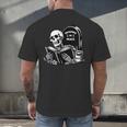 READING IN PEACE RIP Introvert Skeleton Read Book Meme Men's Back Print T-Shirt