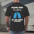 Respiratory Therapist Appreciation RT School Graduation Men's Back Print T-Shirt