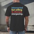 Retro Introverted But Willing Stargazing Lover Men's Back Print T-Shirt