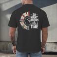 Retro So Many Books Little Time Book Clock Reading Men's Back Print T-Shirt