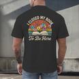 Retro Vintage Book Lover Reading I Closed My Book To Be Here Men's Back Print T-Shirt