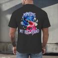 My Rod Is My Best Friend Introvert Fishing Antisocial Men's Back Print T-Shirt