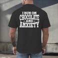 I Run On Chocolate And Anxiety Introvert Men's Back Print T-Shirt I Run On Chocolate And Anxiety Introvert Men's Back Print T-Shirt