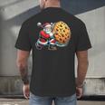 Santa Holding Cookie Xmas Baker Introvert Christmas Men's Back Print T-Shirt Santa Holding Cookie Xmas Baker Introvert Christmas Men's Back Print T-Shirt