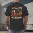 Santa Has The Right Idea Introvert Christmas Men's Back Print T-Shirt