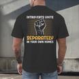 Sarcastic Anti Social Introvert Social Interaction Men's Back Print T-Shirt