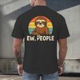 Sarcastic Sloth Introvert Anti Social Men's Back Print T-Shirt Sarcastic Sloth Introvert Anti Social Men's Back Print T-Shirt