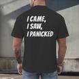 I Came I Saw Meme For Shy And Introvert People Men's Back Print T-Shirt I Came I Saw Meme For Shy And Introvert People Men's Back Print T-Shirt