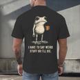 I Have To Say Weird Stuff Or I'Ll Die Frog Meme Introverts Men's Back Print T-Shirt