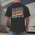 SENIOR 2023 Retro Class Of 2023 Seniors Graduation 23 Hippie Men's Back Print T-Shirt