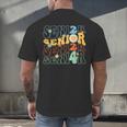 Senior 2024 Groovy Retro Class Of 2024 Graduation Senior 24 Men's Back Print T-Shirt