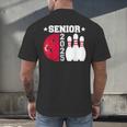 Senior 2025 Bowling Player Class Of 2025 Graduation Seniors Men's Back Print T-Shirt