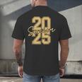 Senior 2025 Class Of 2025 Gold Senior Graduation Men's Back Print T-Shirt