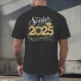 Senior 2025 Graduation Sunflower Class Of 2025 Men's Back Print T-Shirt