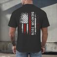 Senior 2026 American Flag Shirt USA Graduation Class Of 2026 Men's Back Print T-Shirt