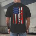 Senior 2026 Baseball American Flag Class Of 2026 Graduation Men's Back Print T-Shirt