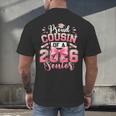 Senior 2026 Class Of 26 Coquette Pink Bow Graduation Cousin Men's Back Print T-Shirt