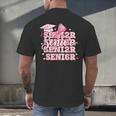 Senior 2026 Class Of 2026 Cute Coquette Pink Bow Graduation Men's Back Print T-Shirt