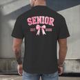 Senior 2026 Coquette Pink Bow Class Of 2026 Graduation Girls Men's Back Print T-Shirt