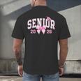Senior 2026 Coquette Pink Bow Girls Class Of 2026 Graduation Men's Back Print T-Shirt
