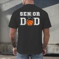 Senior 2026 Dad Basketball Graduation Men's Back Print T-Shirt