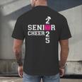 Senior Cheerleader Cheer Class Of 2025 Graduation Graduate Men's Back Print T-Shirt