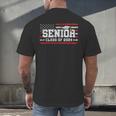 Senior Class 2024 Graduation American Flag Senior 2024 For Women Men Men's Back Print T-Shirt